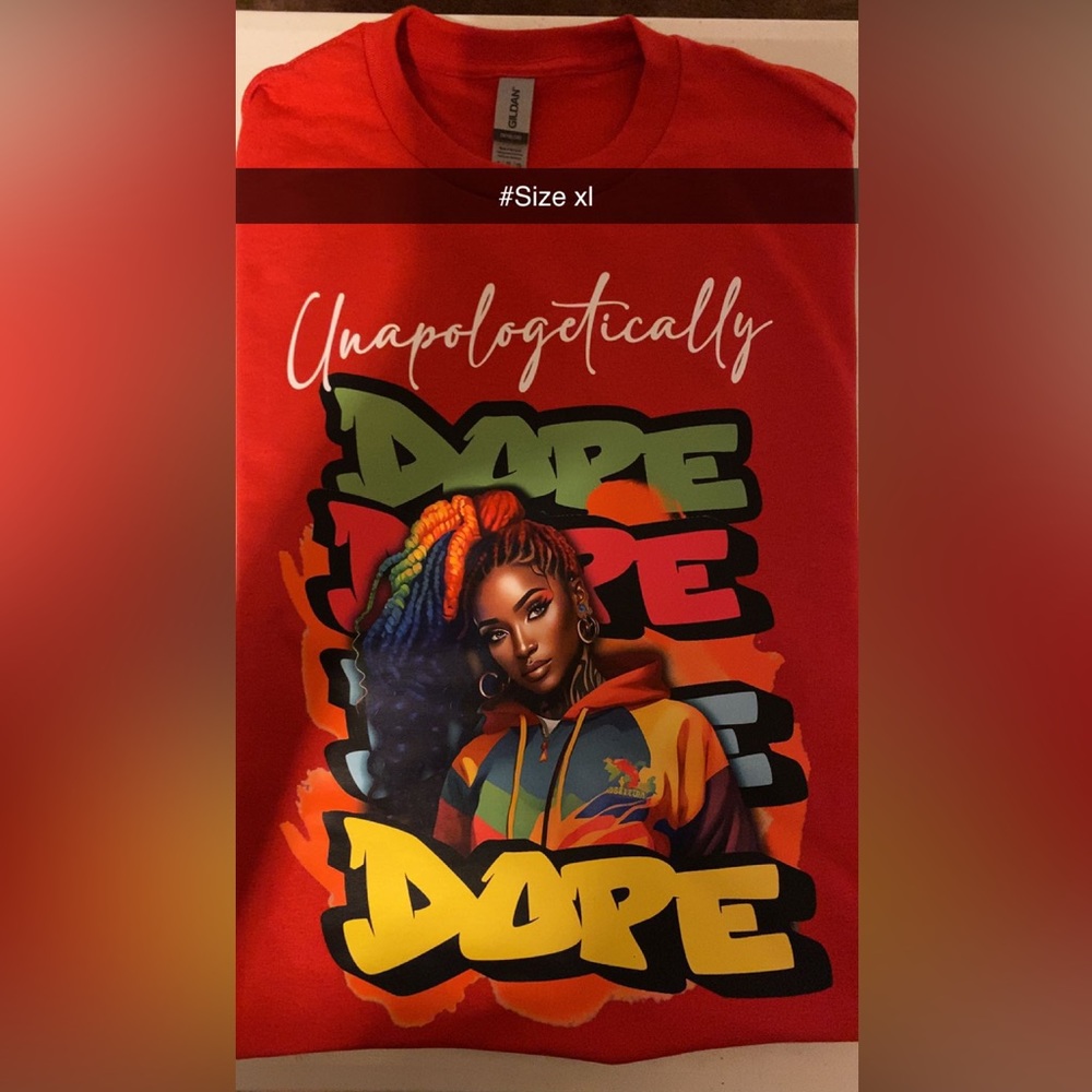Red woman short sleeve shirt made by myself